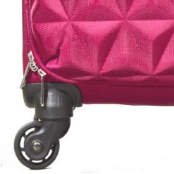 Rock Jewel 4 Wheel Cabin Suitcase - 55cm -Luggage Superstore Four Wheel Suitcase Jewel Pink TR 0207 PI 39249.1673945944