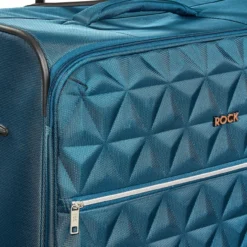 Rock Jewel 4 Wheel Large Suitcase - 80cm -Luggage Superstore Pocket Jewel Blue TR 0207 BU 15301.1673948311