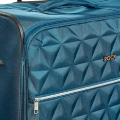 Rock Jewel 4 Wheel Cabin Suitcase - 55cm -Luggage Superstore Pocket Jewel Blue TR 0207 BU 27094.1673945951