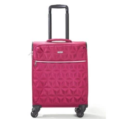 Rock Jewel 4 Wheel Cabin Suitcase - 55cm -Luggage Superstore Small Cabin Suitcase Jewel Pink TR 0207 PI 11794.1673945943